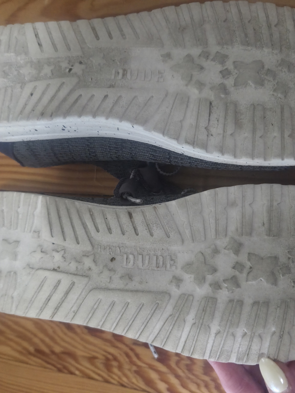 Hey Dude Women's Grey Canvas Slip-On Loafers with Pink Lining - Picture 5 of 6